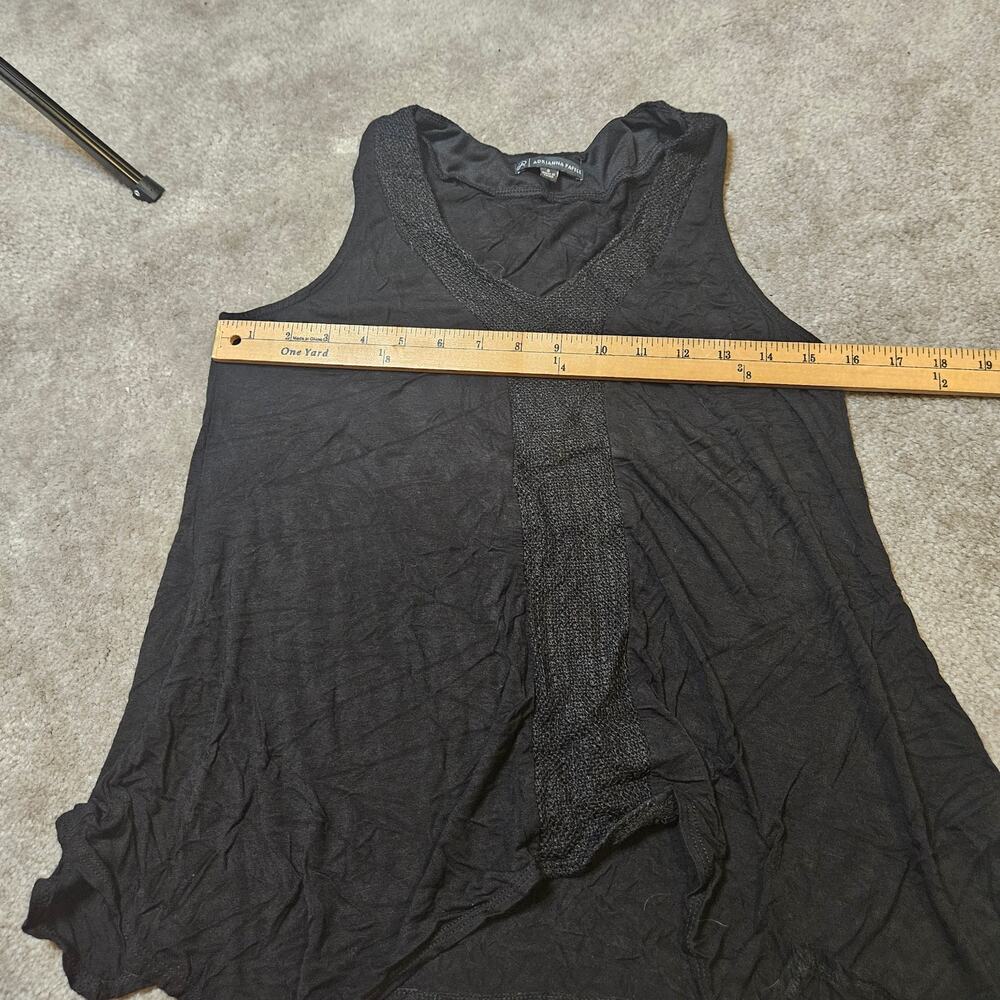 Adrianna Papell Size Small Sleeveless Black Blouse Top Casual Summer - Picture 6 of 6